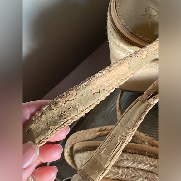 b. makowsky strappy espadrille wedges with flower detail - Picture 5 of 8